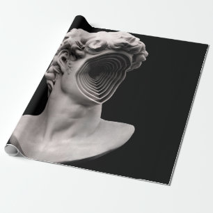 Michelangelo's David classical bust head Wrapping Paper