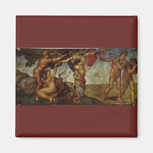 Michelangelo's Fall and Expulsion, Garden of Eden Magnet (Front)