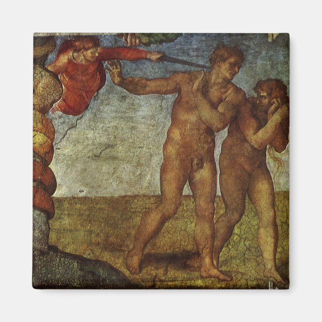 Michelangelo's Fall and Expulsion, Garden of Eden Magnet (Front)