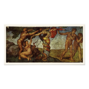 Michelangelo's Fall and Expulsion, Garden of Eden Photo Print