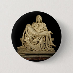 Michelangelo's Pieta 6 Cm Round Badge