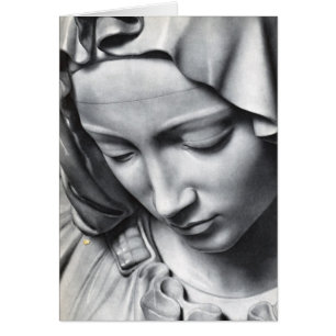 Michelangelo's Pieta detail of Virgin Mary's face
