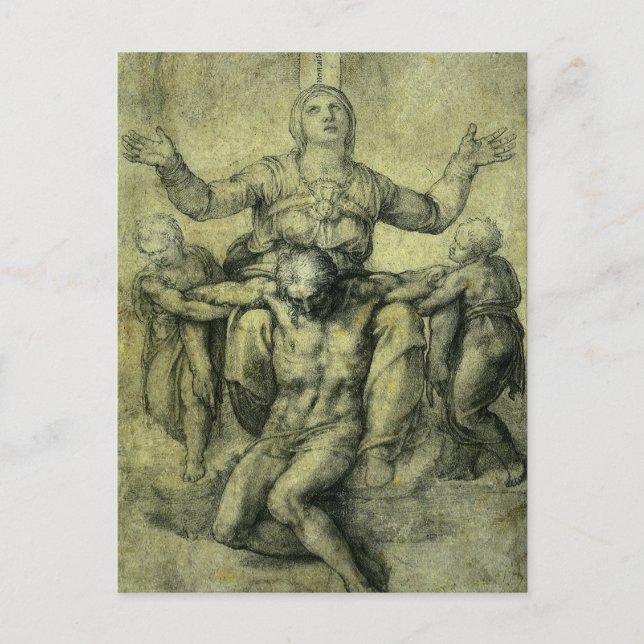 Michelangelo's Pieta for Vittoria Colonna Postcard (Front)