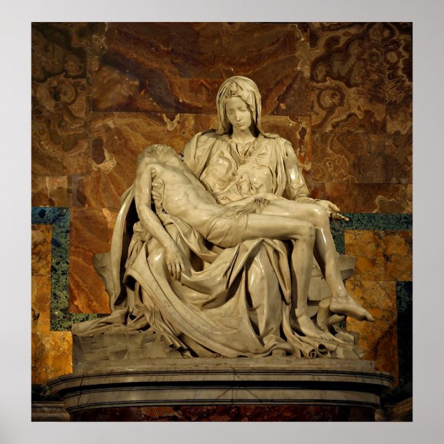 Michelangelo's Pieta in St. Peter's Basilica Poster (Front)