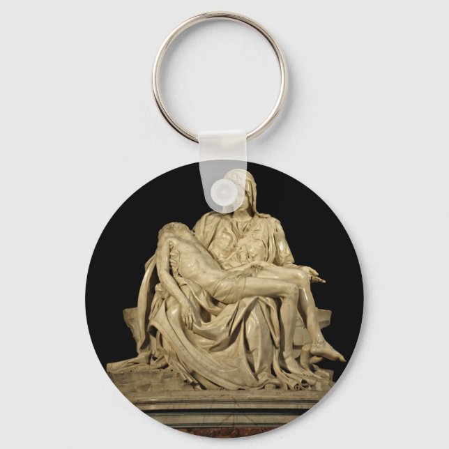 Michelangelo's Pieta Sculpture Key Ring (Front)