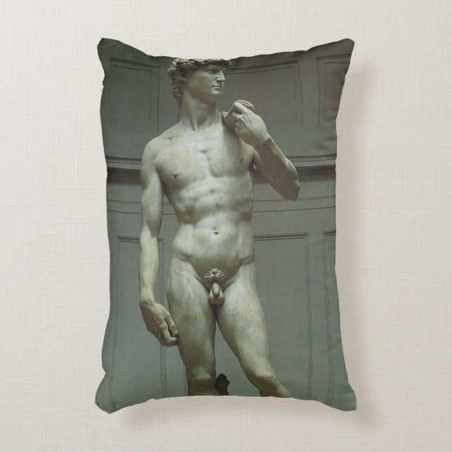 Michelangelo's Statue of David Decorative Cushion (Front(Vertical))