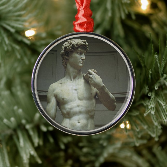 Michelangelo's Statue of David Metal Tree Decoration (Tree)