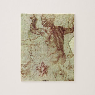 Michelangelo's Study of a Libyan Sibyl Jigsaw Puzzle