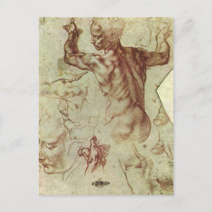 Michelangelo's Study of a Libyan Sibyl Postcard