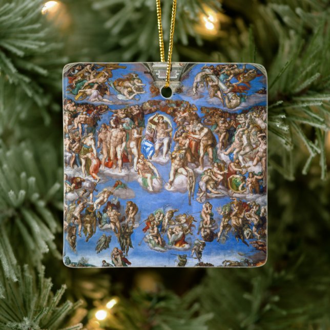 Michelangelo's The Last Judgement Ceramic Ornament (Tree)