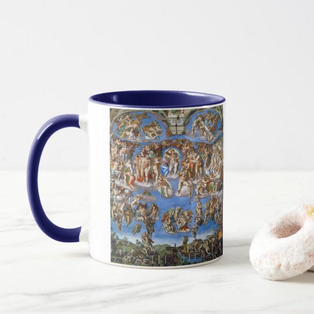 Michelangelo's The Last Judgement Mug (With Donut)