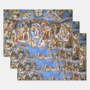 Michelangelo's The Last Judgement Wrapping Paper Sheet