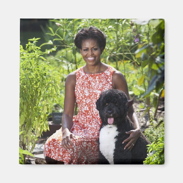 Michele & Bo Obama Magnet (Front)