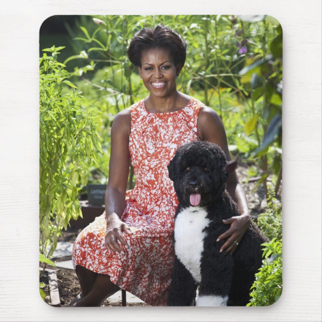 Michele & Bo Obama Mouse Pad (Front)