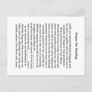 Michelle Duppong  Announcement Postcard