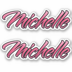 Michelle faded pink sticker sticker embroiderset