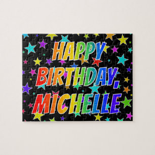 "MICHELLE" First Name, Fun "HAPPY BIRTHDAY" Jigsaw Puzzle