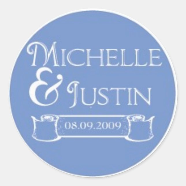 michelle logo classic round sticker (Front)