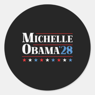 Michelle Obama 2028 For President Classic Round Sticker