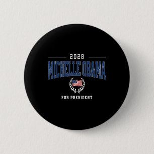 Michelle Obama 2028 For President Democrat Patriot 6 Cm Round Badge