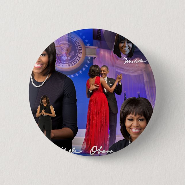 Michelle Obama 6 Cm Round Badge (Front)