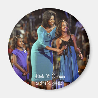 Michelle Obama and Daughters Magnet