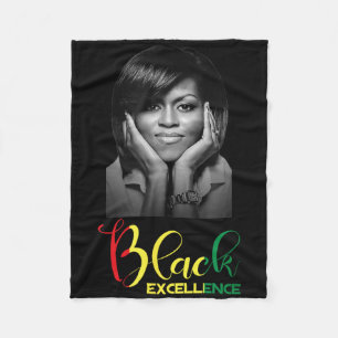 Michelle Obama Black Excellence Black History Mont Fleece Blanket