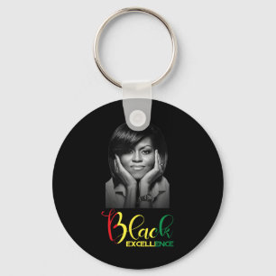 Michelle Obama Black Excellence Black History Mont Key Ring