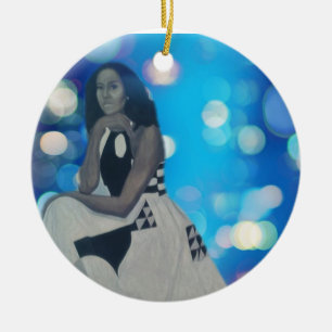 Michelle Obama Ceramic Ornament