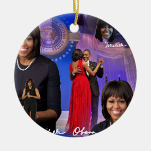Michelle Obama Ceramic Ornament