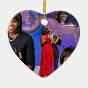 Michelle Obama Ceramic Tree Decoration