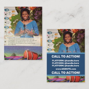 Michelle Obama Climate Change Biodiversity Quote Business Card
