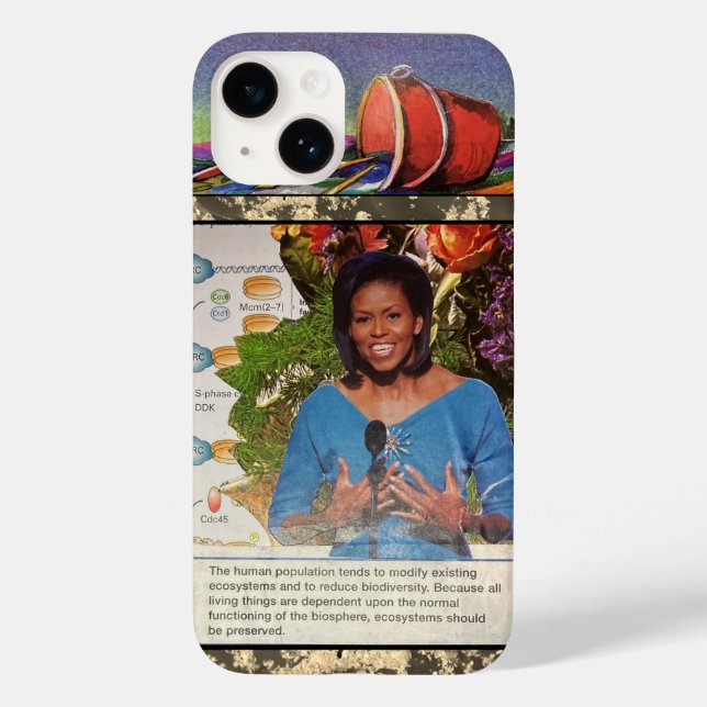 Michelle Obama DEI Biodiversity Economics Quote Case-Mate iPhone Case (Back)