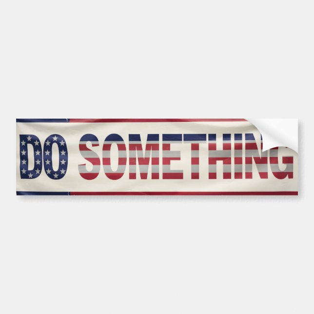 MICHELLE OBAMA 'DO SOMETHING' Bumper Sticker (Front)
