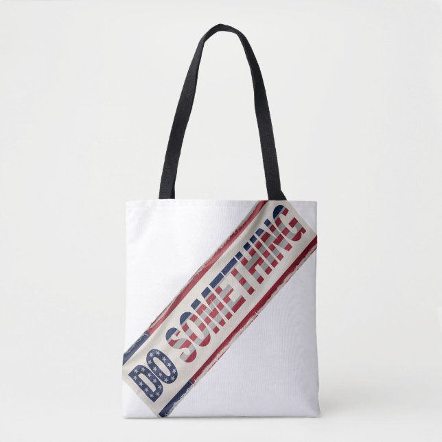MICHELLE OBAMA 'DO SOMETHING' Tote Bag (Front)