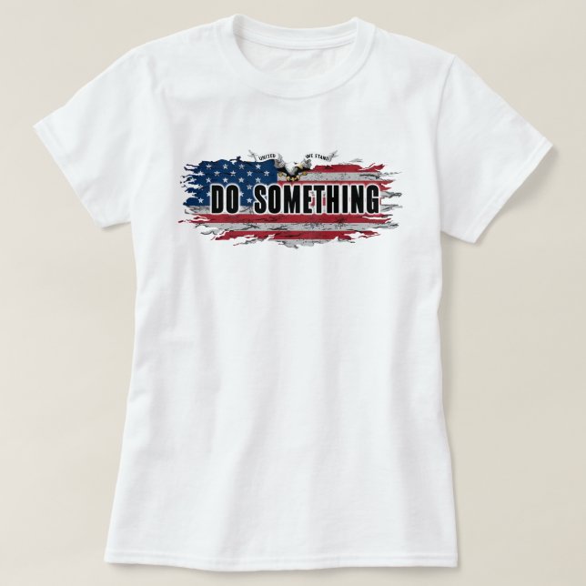 MICHELLE OBAMA "DO SOMETHING" WOMEN'S T-SHIRT (Design Front)