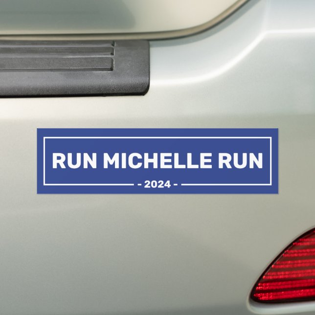 Michelle Obama Election 2024 Bumper Sticker (On Car)