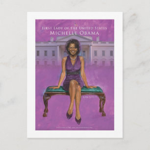 MICHELLE OBAMA FIRST LADY PRINT POSTCARD