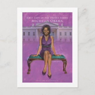 MICHELLE OBAMA FIRST LADY PRINT POSTCARD