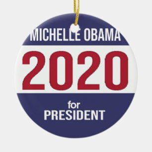 Michelle Obama For President 2020 USA Election Ceramic Ornament