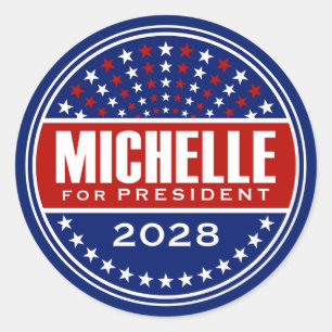 Michelle Obama for President 2028 Classic Round Sticker