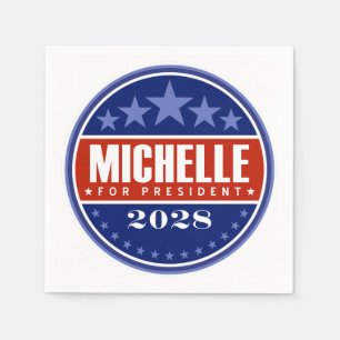 Michelle Obama for President 2028 Napkin