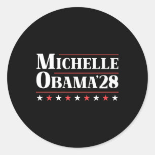 Michelle Obama For President 2028 Premium  Classic Round Sticker