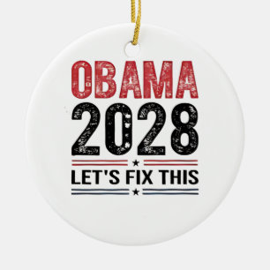 Michelle Obama for President Obama 2028   Ceramic Ornament