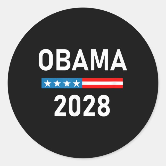 Michelle Obama For President Obama 2028  Classic Round Sticker (Front)
