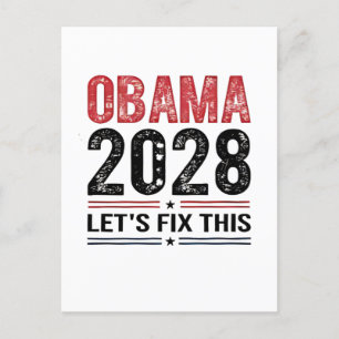 Michelle Obama for President Obama 2028   Holiday Postcard