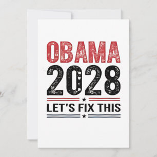 Michelle Obama for President Obama 2028 Invitation
