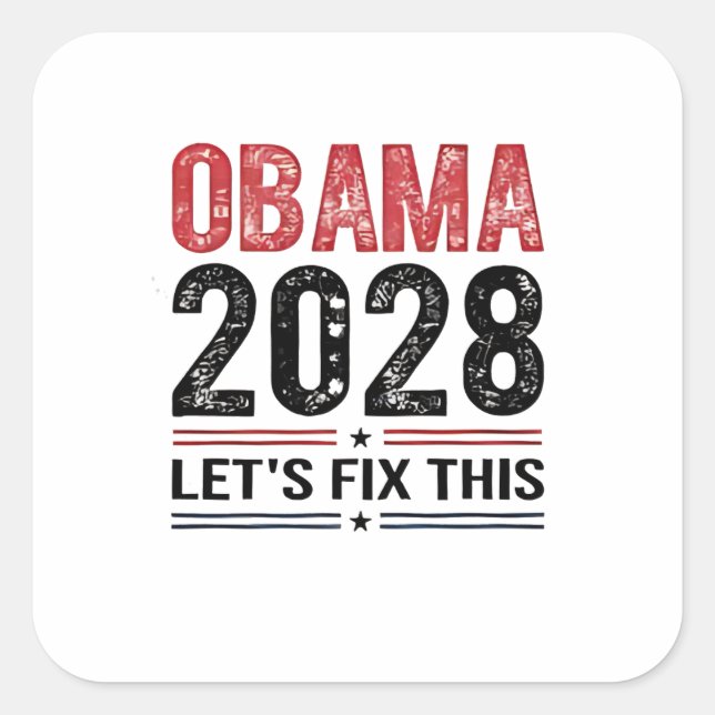 Michelle Obama for President Obama 2028   Square Sticker (Front)