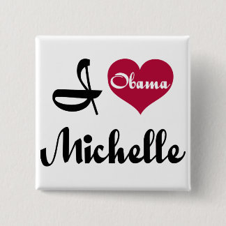 michelle obama lts 15 cm square badge