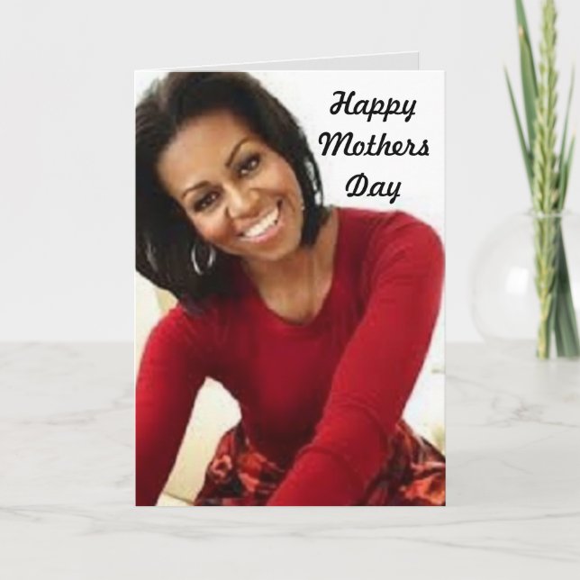 MICHELLE OBAMA MOTHERS DAY Folded Greeting Card (Front)